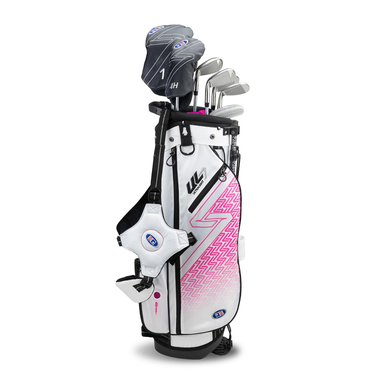 Right Hand UL7-54 7 Club Stand Set, White/Pink | U.S. Kids Golf Right Hand UL7-54 7 Club Stand Set, White/Pink | U.S. Kids Golf